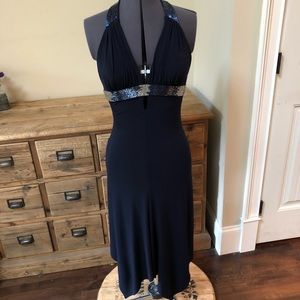 Cache Halter Handkerchief Bling Dk. Blue Dress 4 Y2K